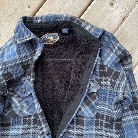 Freedom Foundry Super Soft Sherpa Lined Button Down Plaid Shirt Jacket Medium - Picture 5 of 11